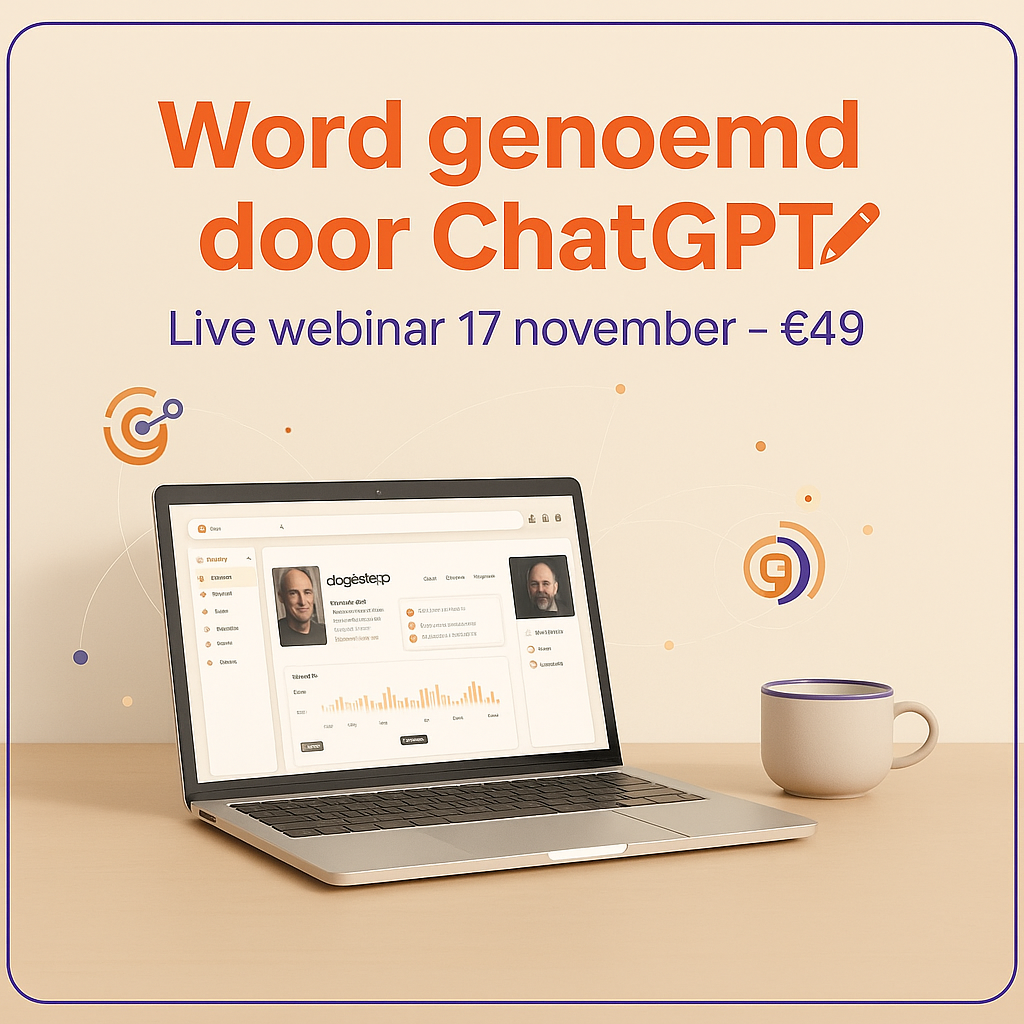 Live Masterclass: Word genoemd door ChatGPT (17 november- 19:30-21:00)